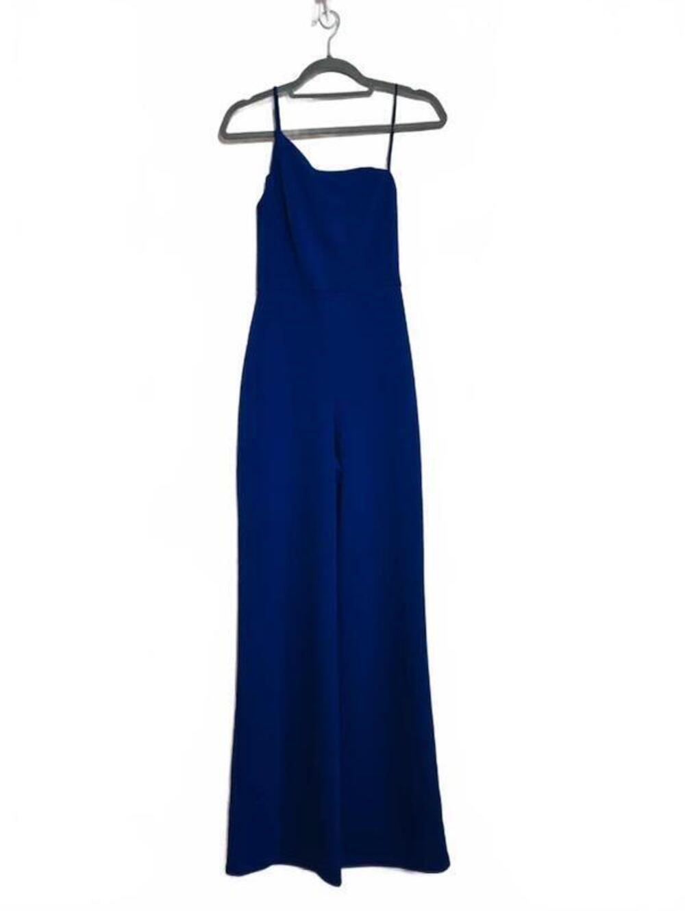 Crystal Sky Cobalt Blue One Shoulder Wide Leg Jumpsuit Size XS
